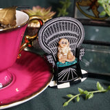 Monkey with Tea Brooch