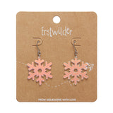 Iridescent Snowflake Drop Earrings