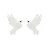 White Dove Stud Earrings