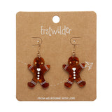 Gingerbread Man Drop Earrings