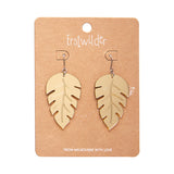 Large Leaf Essential Drop Earrings - Gold