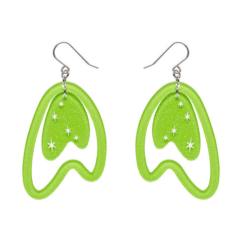 Atomic Boomerang Essential Earrings - Green