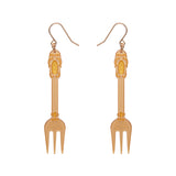 Fork, Please! Drop Earrings - Gold