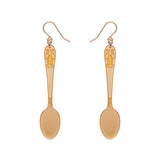 Spoon, Please! Drop Earrings - Gold