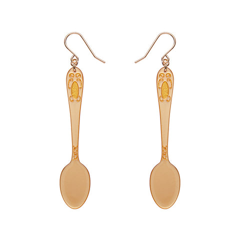 Spoon, Please! Drop Earrings - Gold