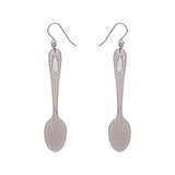 Spoon, Please! Drop Earrings - Silver