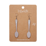 Spoon, Please! Drop Earrings - Silver