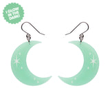 Half Moon Drop Earrings - Glow in the Dark