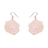 Eternal Rose Drop Earrings - Light Pink