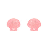 Sea Shell Stud Earrings - Pale Pink