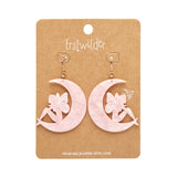 Fairy Moon Drop Earrings - Pink