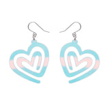 Heart Maze Drop Earrings - Iridescent