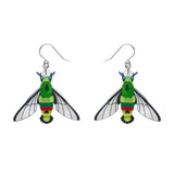 Glimmer the Hawk Moth Drop Earrings