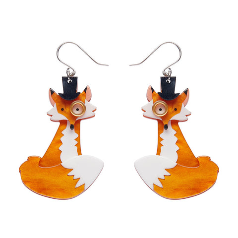 Felix the Fox Drop Earrings