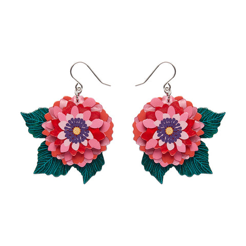 Dazzling Dahlia Drop Earrings