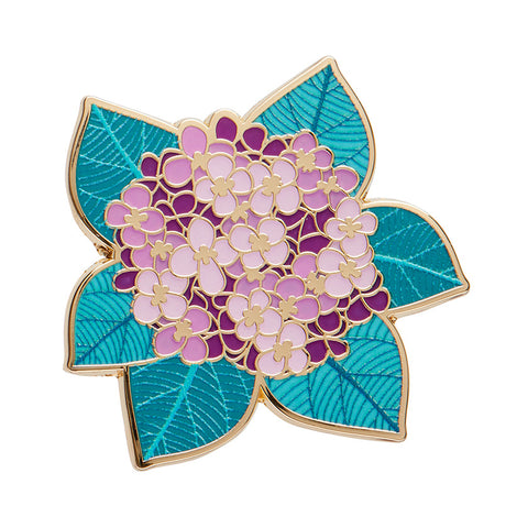 Heavenly Hydrangea Enamel Pin