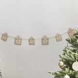 Wooden Gingerbread Light Up Garland