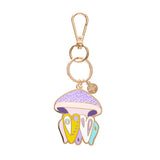 The Whimsical White Spotted Jellyfish Enamel Key Ring