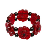 Remembrance Poppy Stretch Bracelet