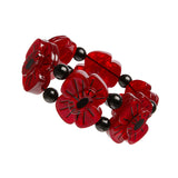 Remembrance Poppy Stretch Bracelet