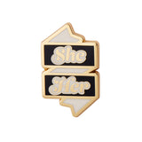 She/Her Pronoun Enamel Pin