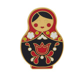 Matryoshka Memories Red Large Enamel Pin